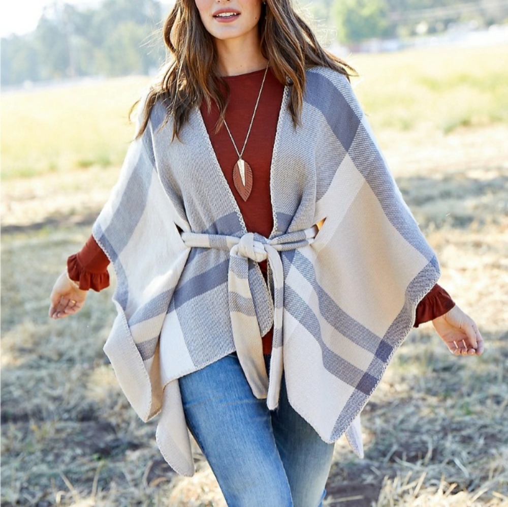 Maurice's Reversible Tie Waist Ruana